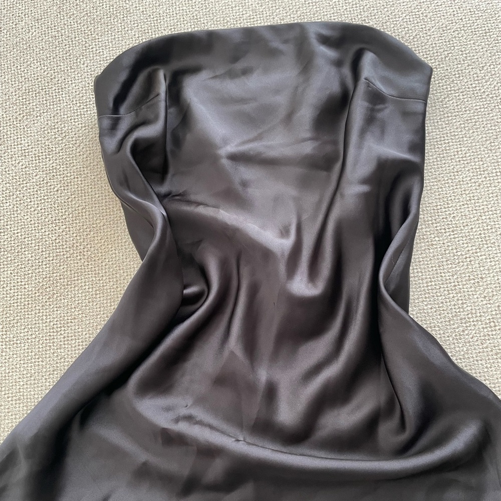 Strapless slip dress